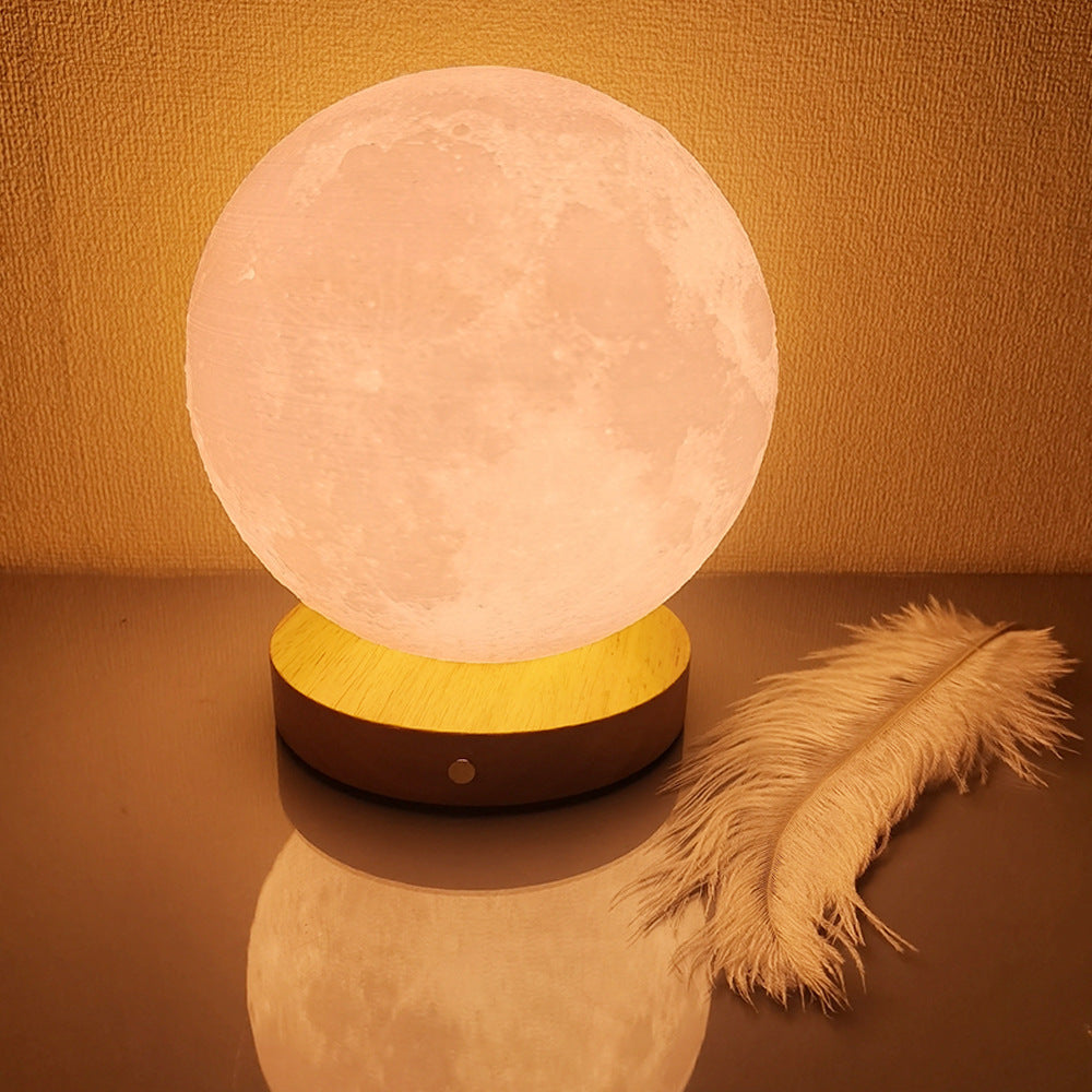A Rotating Sleeping Moon Small Night Lamp