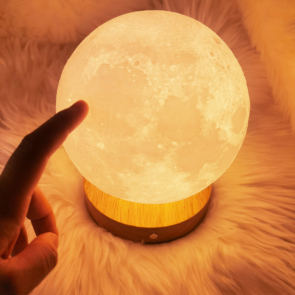 A Rotating Sleeping Moon Small Night Lamp