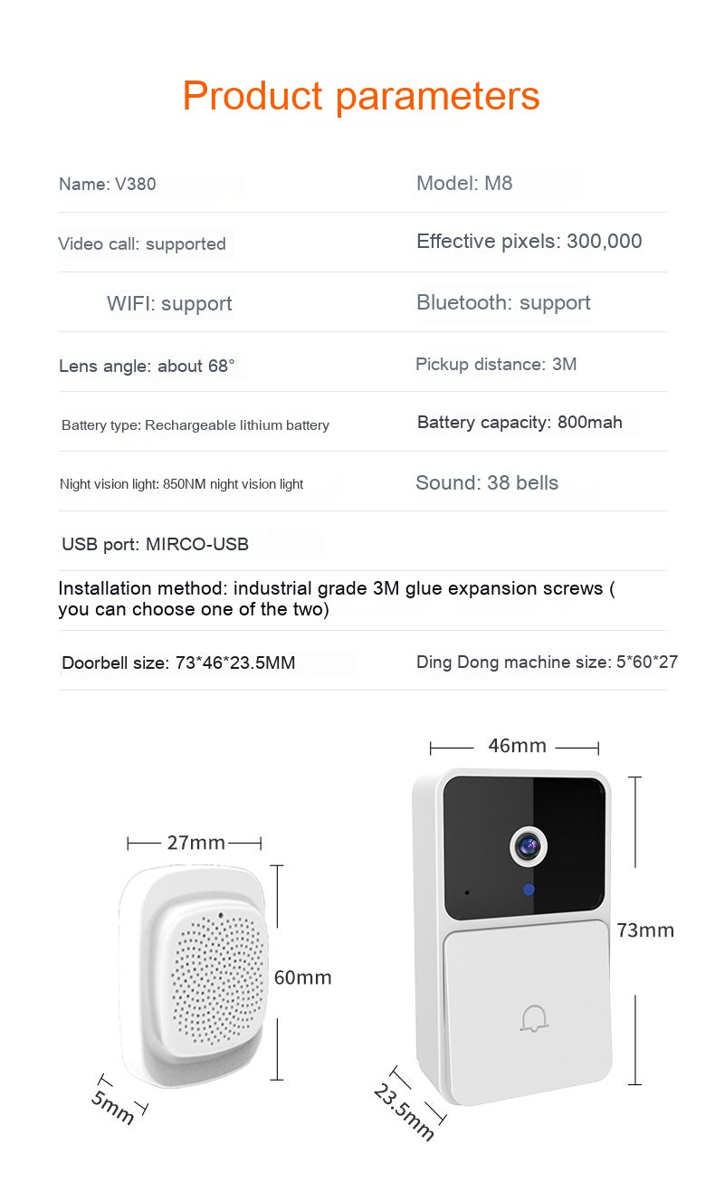 A Wireless Visual Home Smart Doorbell Camera